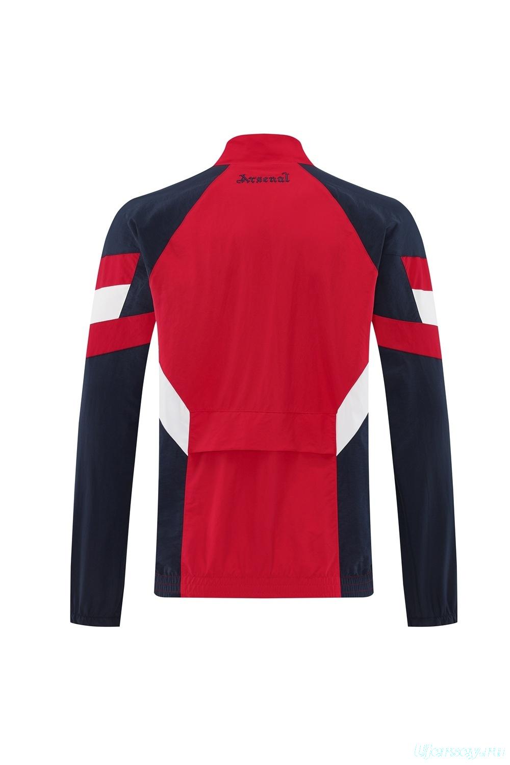 25/26 Arsenal Red Half Zipper Jacket+Long Pants S-3XL