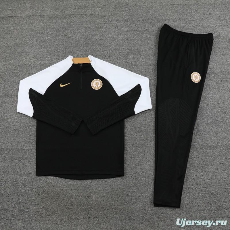 25/26 Chelsea Black Half Zipper Jacket+Long Pants