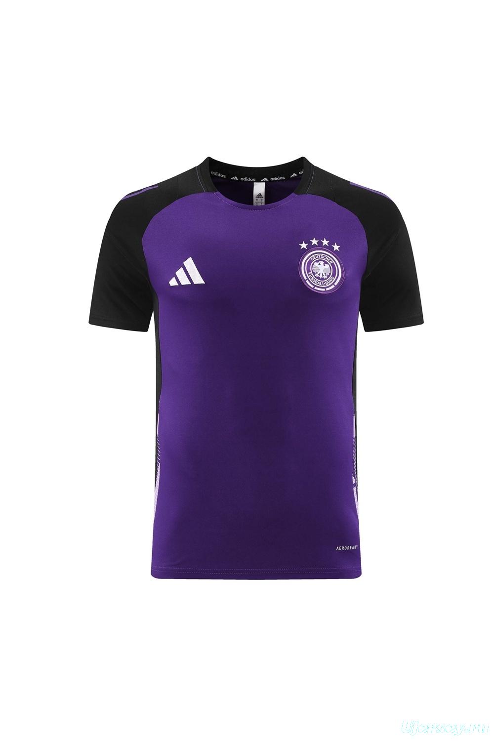 2025 Germany Purple Short Sleeve+Soccer Shorts