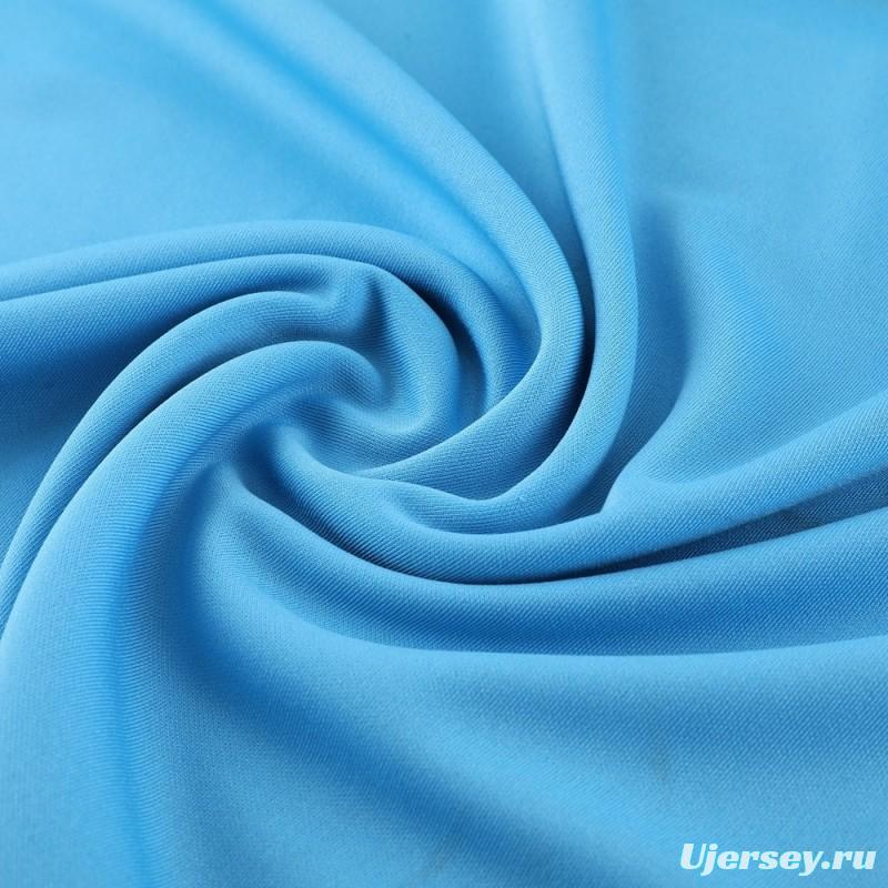 25/26  Manchester City Sky Blue Half Zipper Jacket+Long Pants