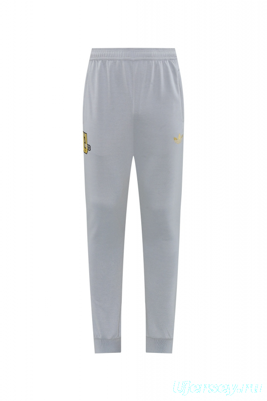 25/26 Manchester United Gray Half Zipper Jacket+Long Pants S-2XL