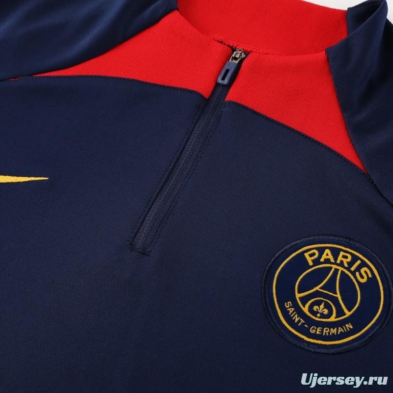 23/24 PSG Royal Blue S-2XL Half Zipper Jacket+Long Pants