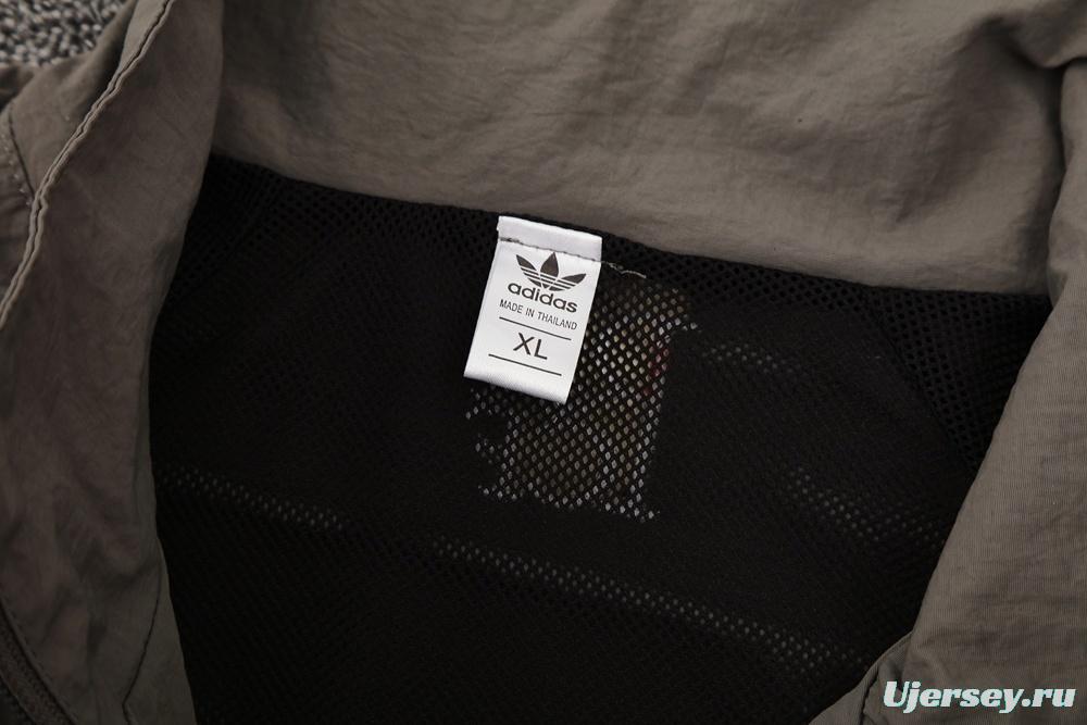 25/26 Real Madrid Grey S-3XL Half Zipper Jacket+Long Pants