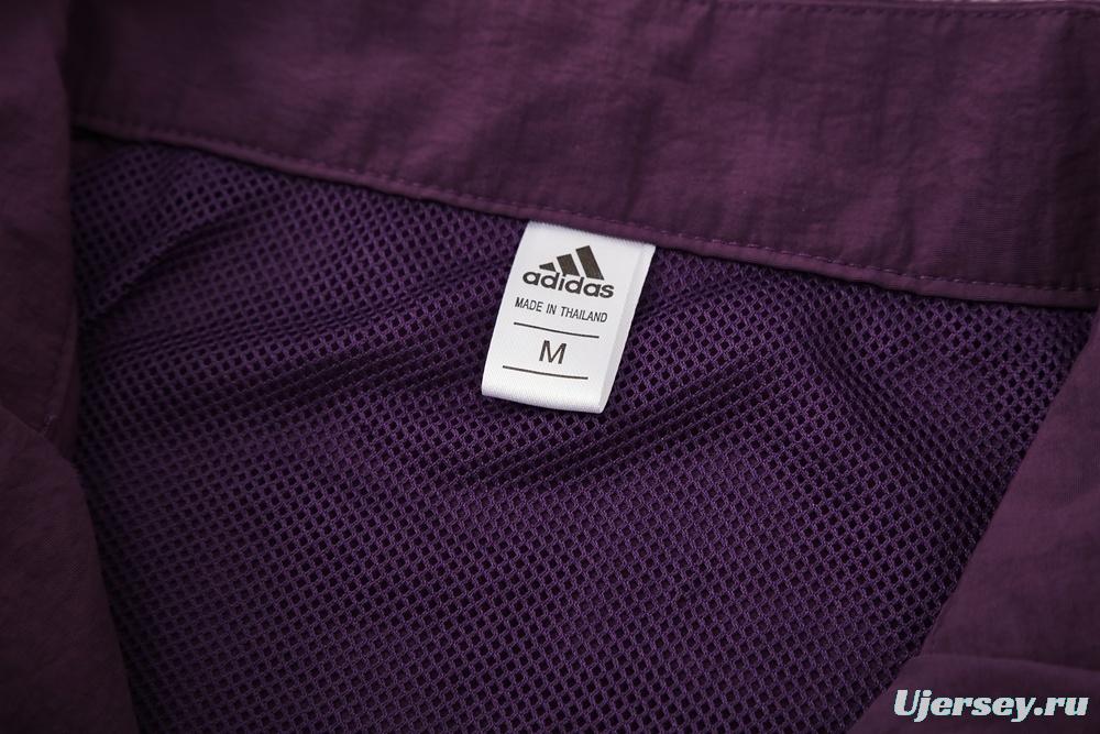 25/26 Manchester United Purple S-2XL Half Zipper Jacket+Long Pants