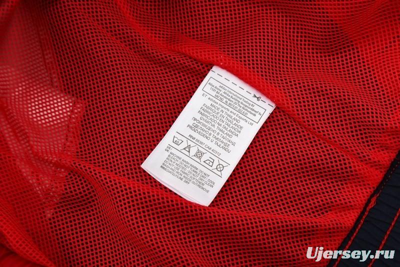 25/26 Arsenal Red Half Zipper Jacket+Long Pants S-3XL