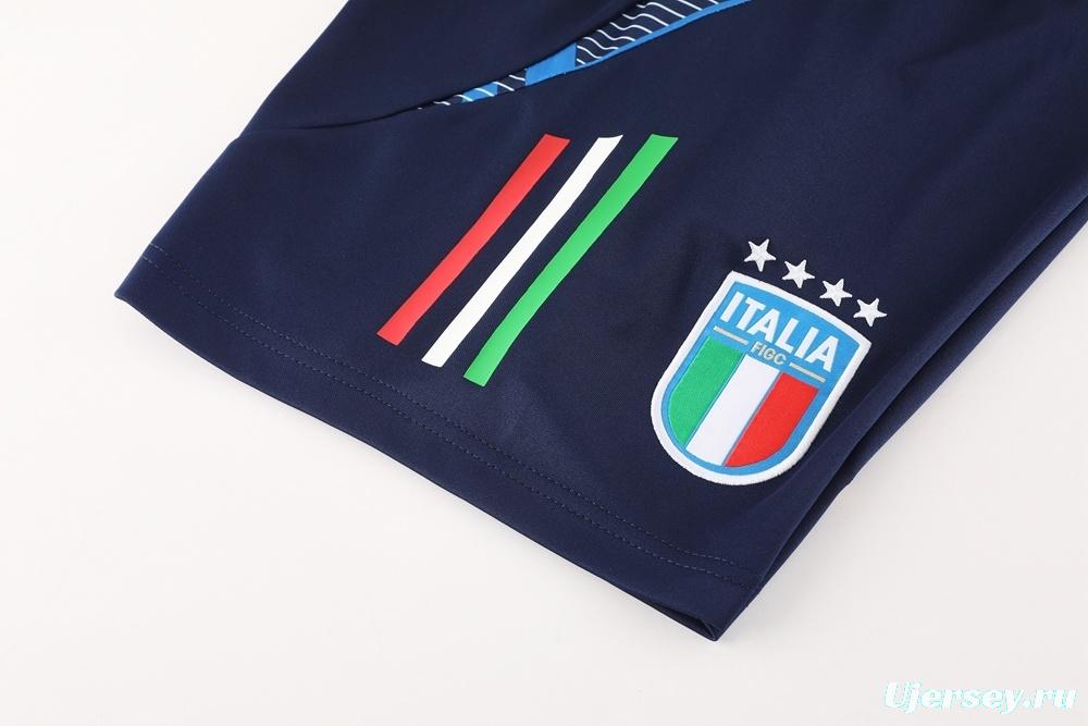 2025 Italy Royal Blue Short Sleeve+Soccer Shorts