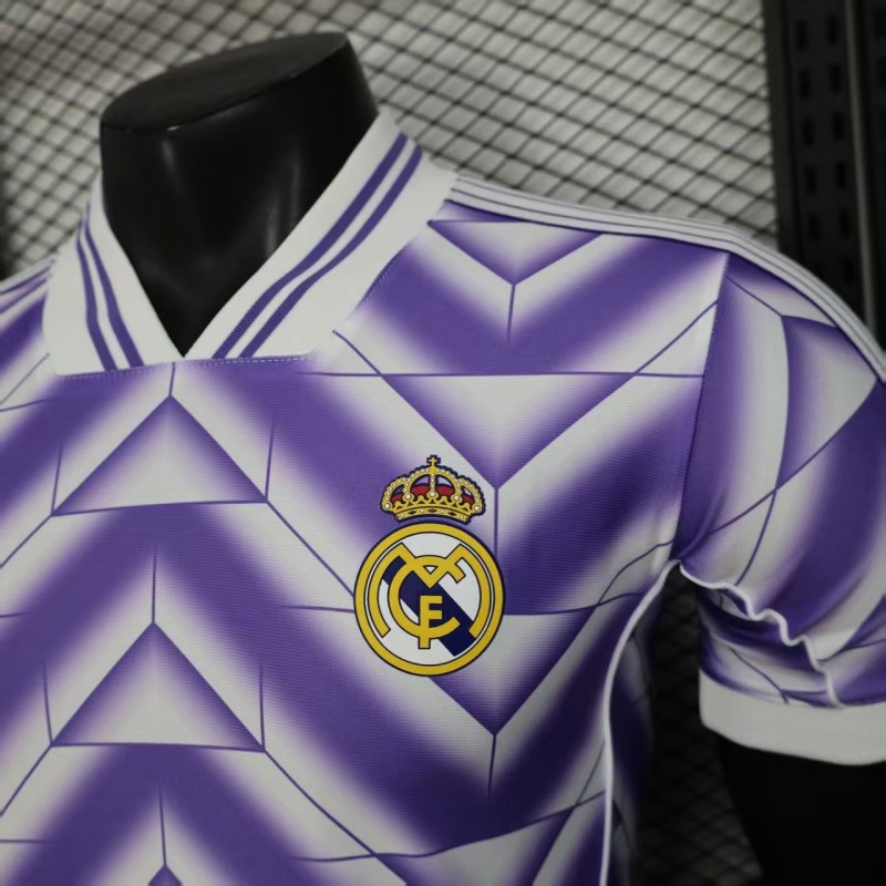 25/26 Player Version  Real Madrid Third Purple with Chevron Gradient Pattern Jersey