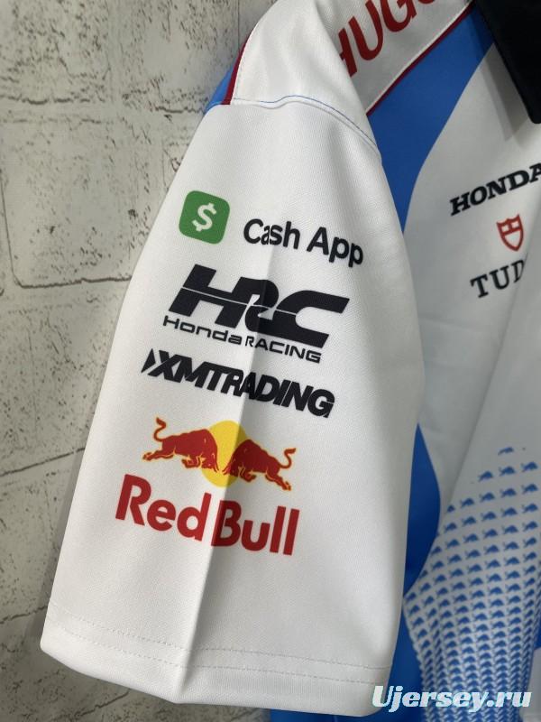 2026 F1 Red Bull Racing White with Blue Bull Graphic Polo