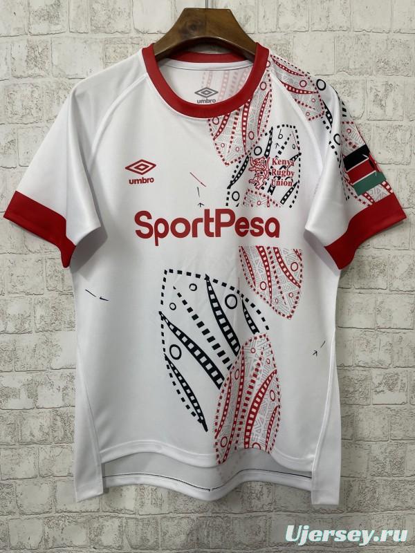2026 Kenya White with Red and Black Tribal Dot Patterns Jersey