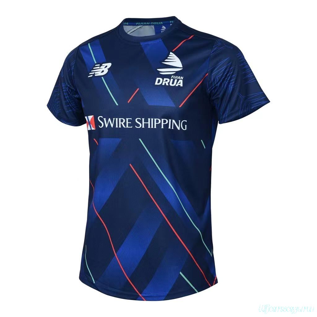 25/26 Fijian Drua Navy with Diagonal Stripes Home Jersey