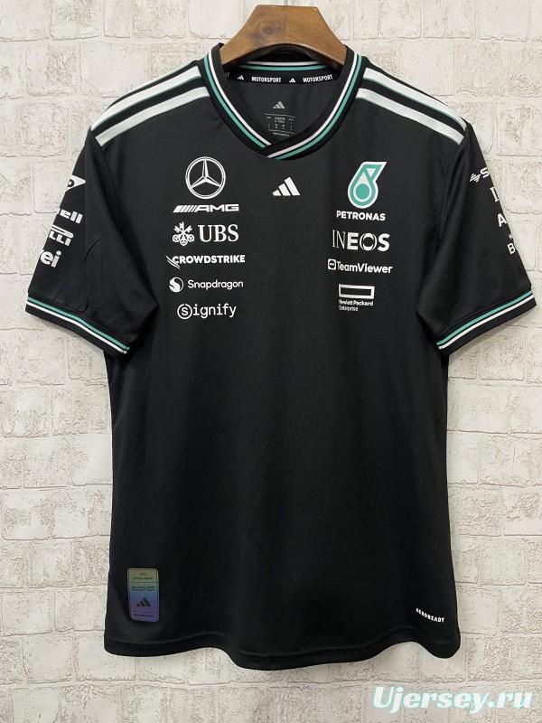 2026 F1 Mercedes-AMG Petronas F1 Team Black with Teal Trim Jersey