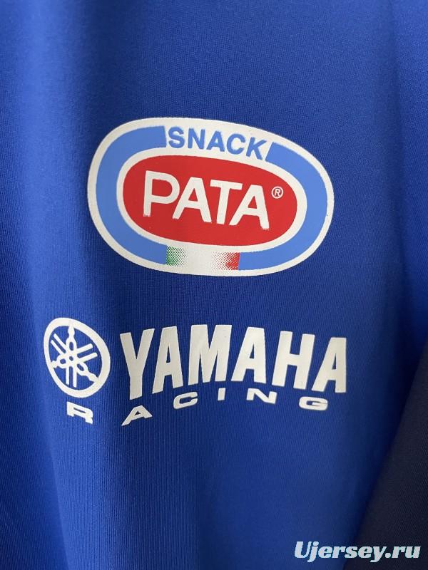 2025 F1 Yamaha Racing Team Blue and Navy Polo Jersey with Multiple Sponsors