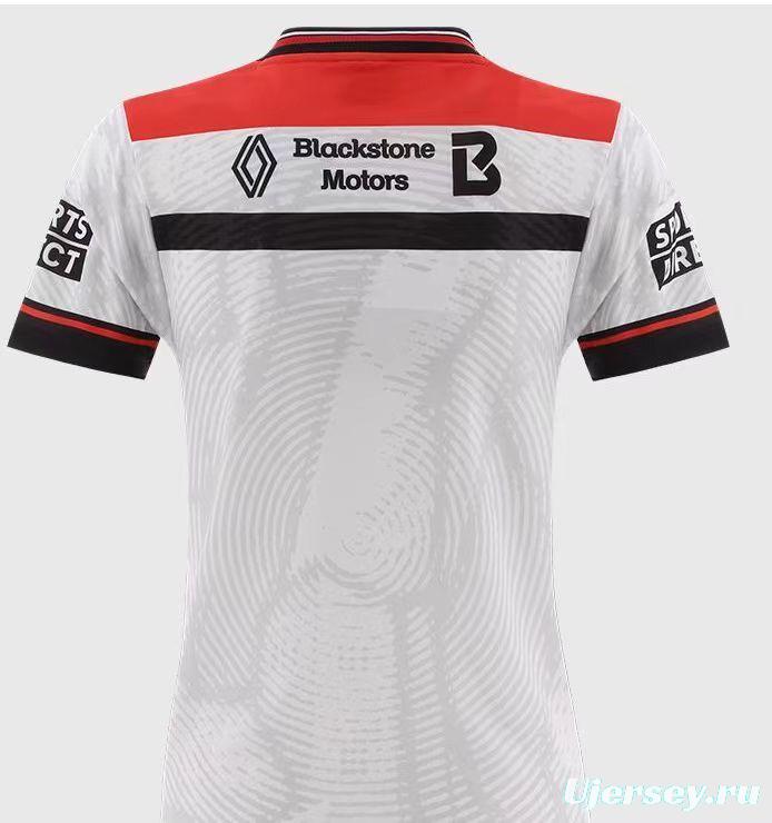 2026 Louth GAA White with Red Shoulders and Black Stripe Jersey