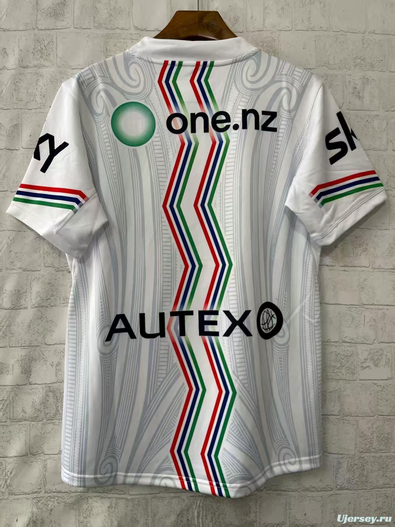 25/26 New Zealand Warriors White with Māori Heritage Jersey