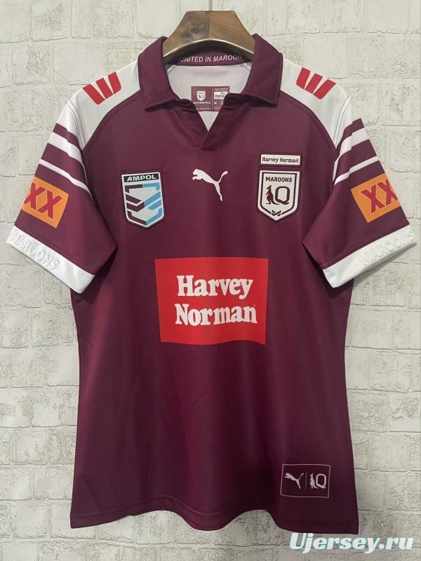 2026 Queensland Maroons Maroon with White Sleeves Jersey