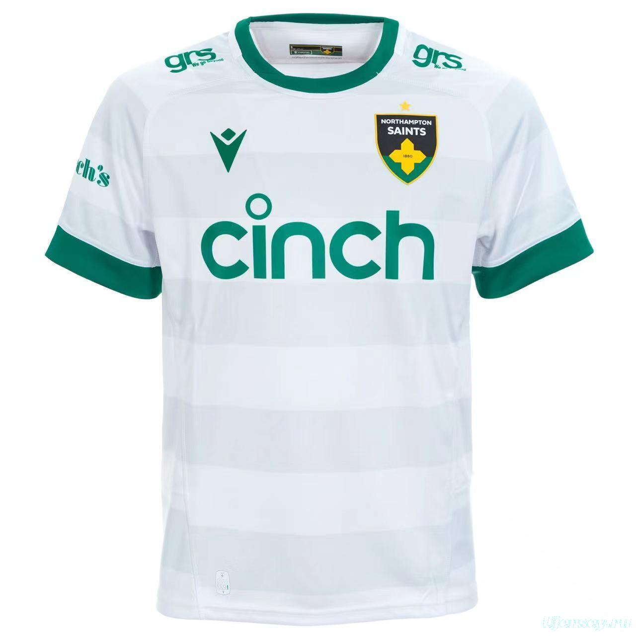 25/26 Northampton Saints White with Green Trim Jersey