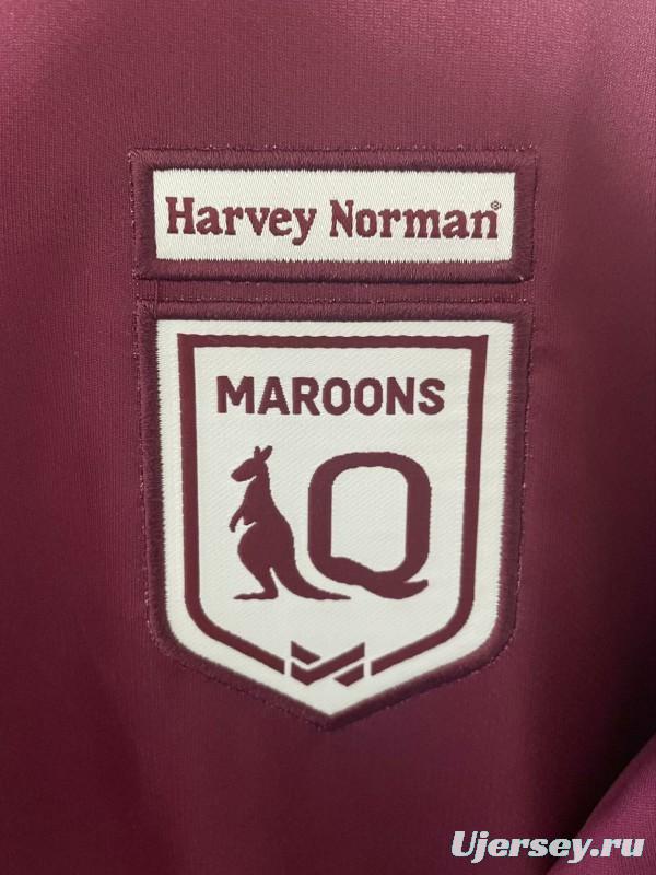 2026 Queensland Maroons Maroon with White Sleeves Jersey