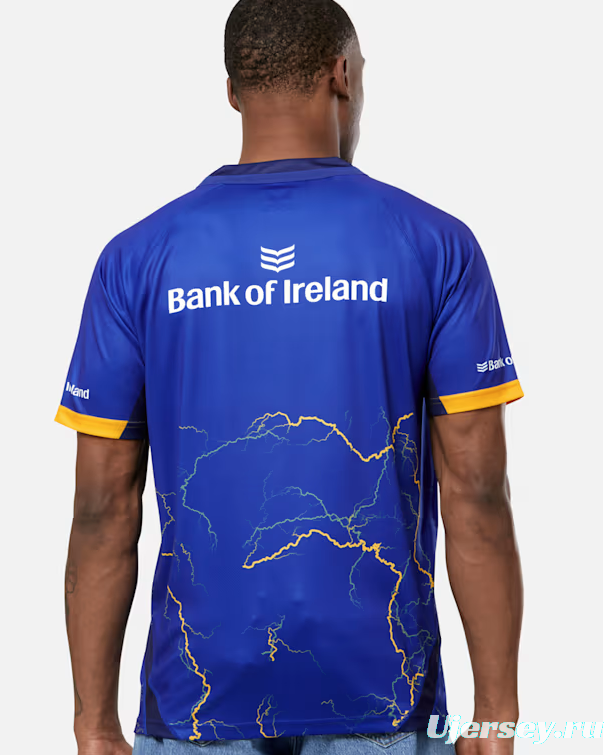 25/26 Leinster Rugby Blue with Lightning Map Pattern Jersey