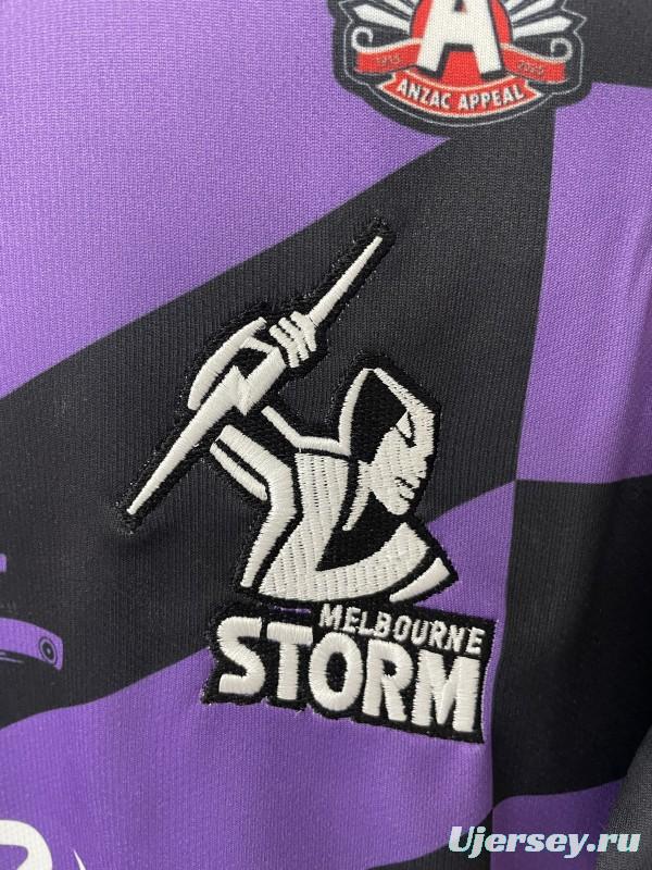 25/26 Melbourne Storm Purple with Black Checkered Chevrons Jersey