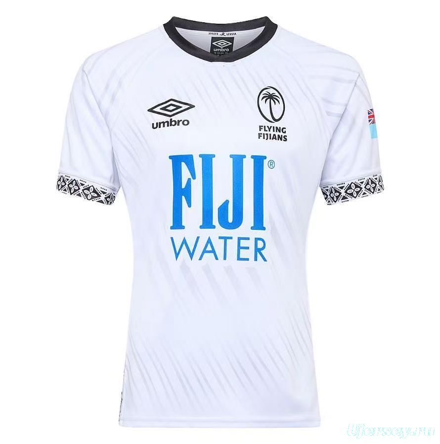 2026 Fiji Flying Fijians White with Indigenous Patterns Jersey