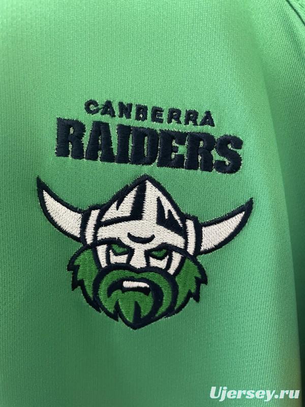 25/26 Canberra Raiders Green with White, Blue and Gold Stripes Jersey