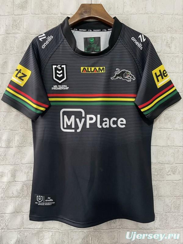 25/26 Penrith Panthers Black with Rainbow Horizontal Stripes Jersey