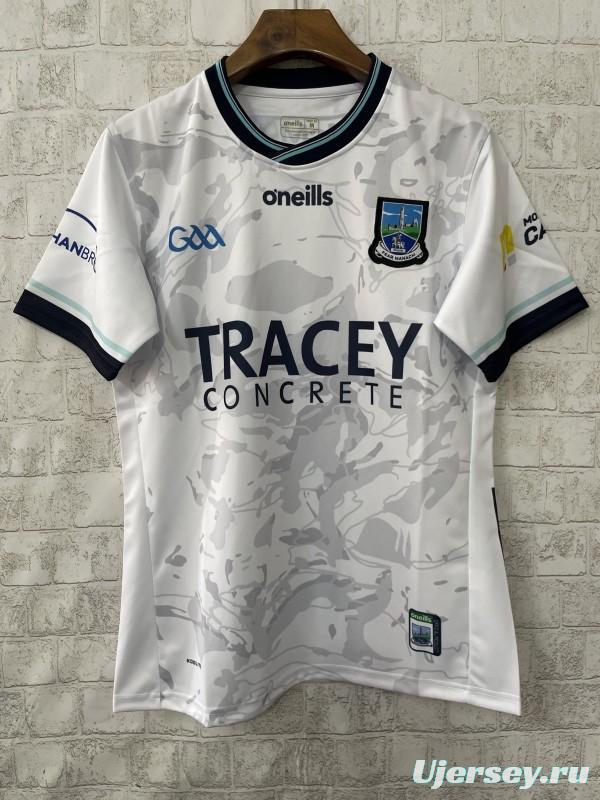 2026 Fermanagh GAA White with Grey Camouflage Pattern Jersey