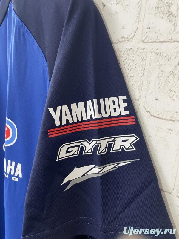 2025 F1 Yamaha PATA Racing Team Blue with Navy Raglan Sleeves Jersey