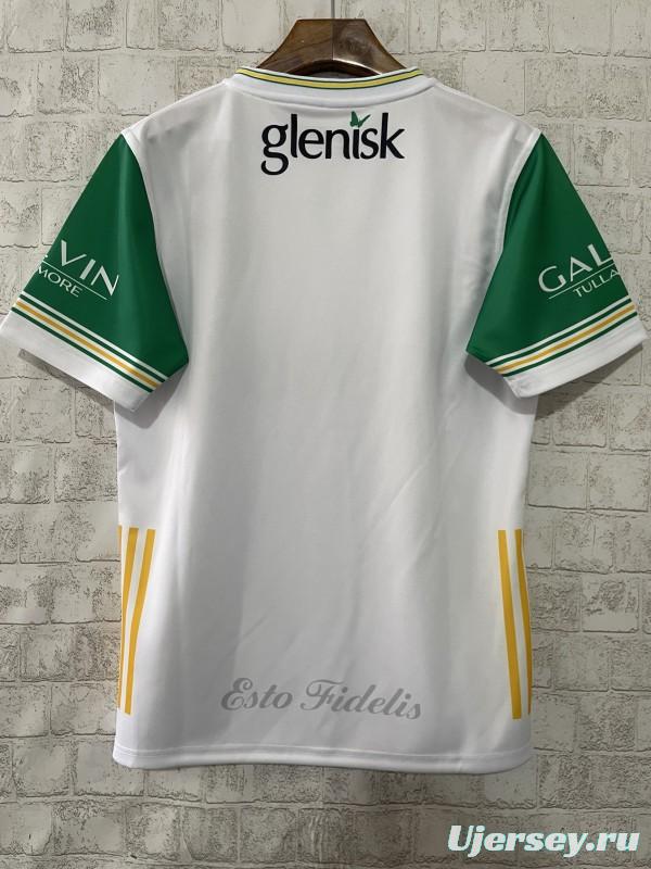 25/26 Offaly GAA White with Green Trim Away Jersey