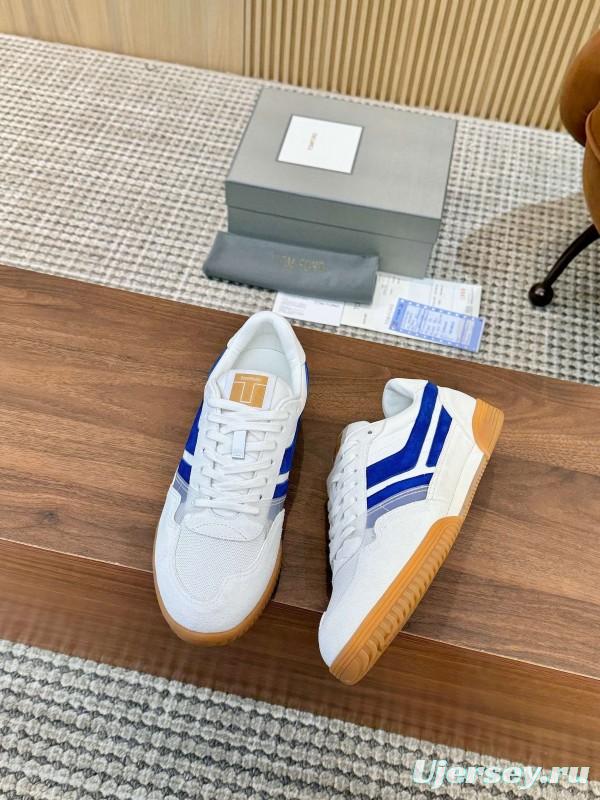 Tom Ford 2025 SS Casual Shoes with Classic Color Blocking and Imported Leather Insole - AS00350