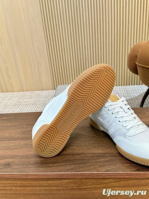 Tom Ford 2025 SS Casual Sneakers with Classic Color Blocking and Imported Leather Insole - AS00350