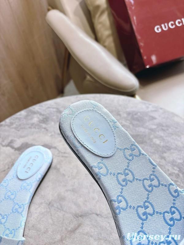 Gucci 2025/SS Leather Mule Sandals with Light Gold Horsebit Detail - LY00280