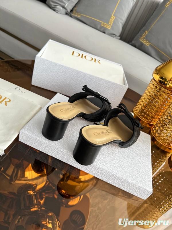 Dior Dway High Heel Sandals with Embroidered Logo - LY00270