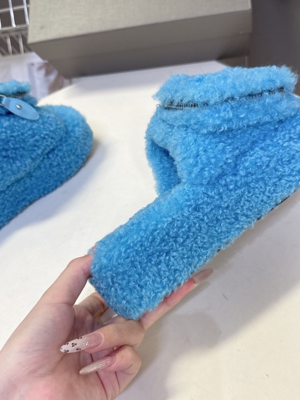 Balenciaga 2025 SS Couple Edition Coca-Cola Fur Slides - KFY00230