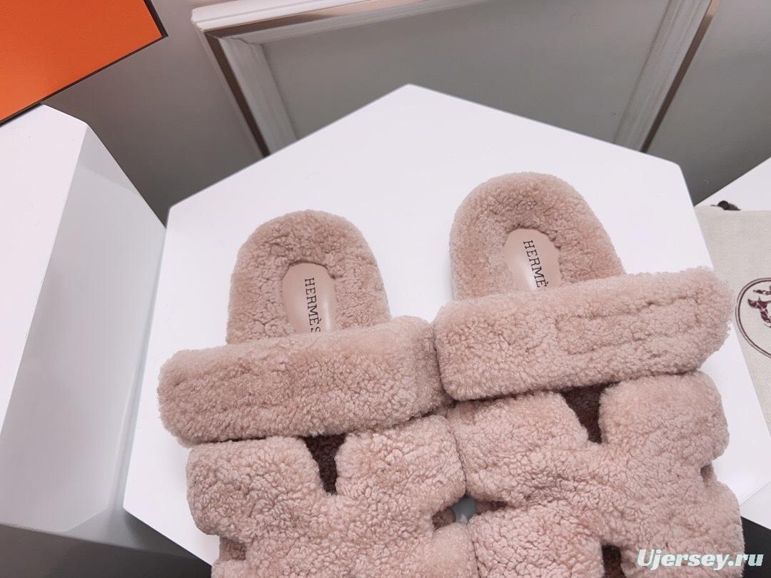 H Erijus Shoes 2025/SS Teddy Wool Slippers - LY00270