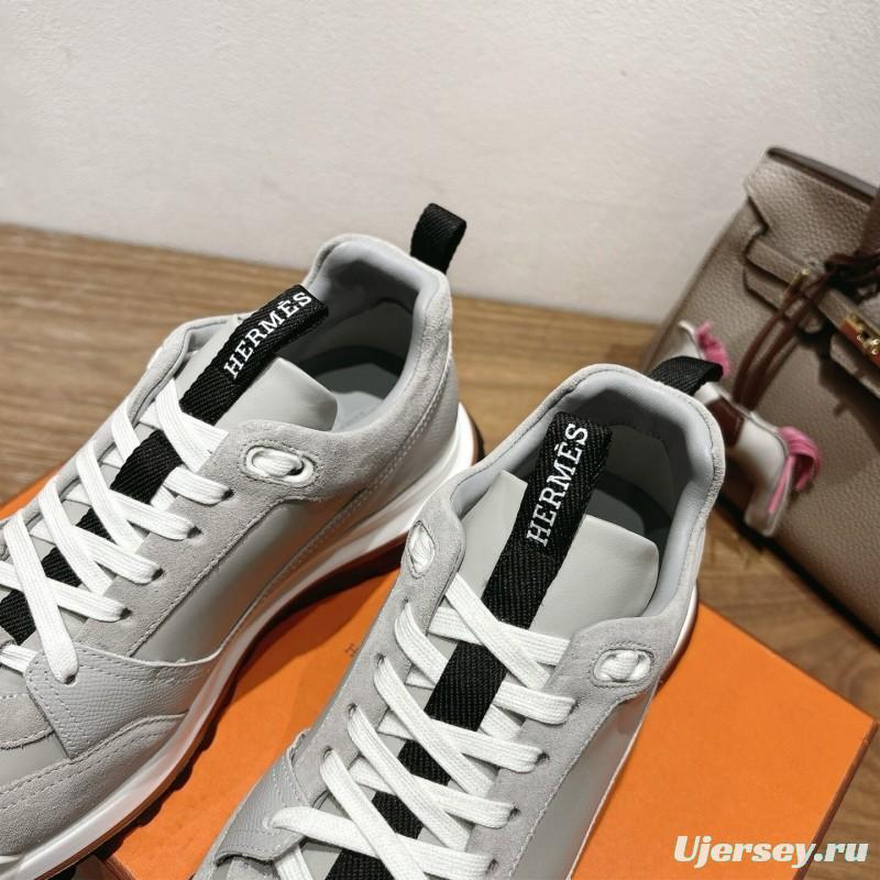 Hermès 2025/SS Autumn Winter New Boot-Type Shoes with British Color Blocking Design - AS00410