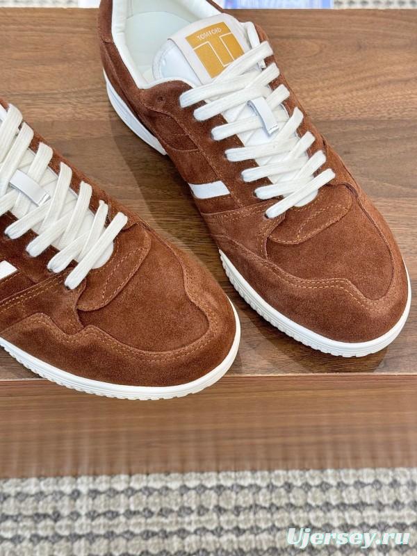 TOM FORD 2025 SS Casual Shoes with Classic Color Blocking and Imported Leather Insole - AS00350