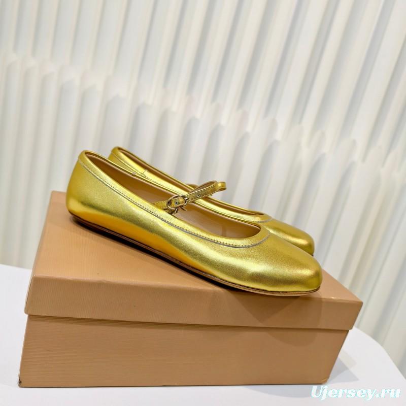 Gianvito Rossi Bohemian Style Flat Ballet Shoes with Simple Buckle Strap - LY00310