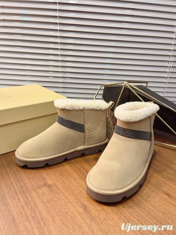 Brunello Cucinelli Winter New Snow Boots Sheepskin Buns Boots - AS00350