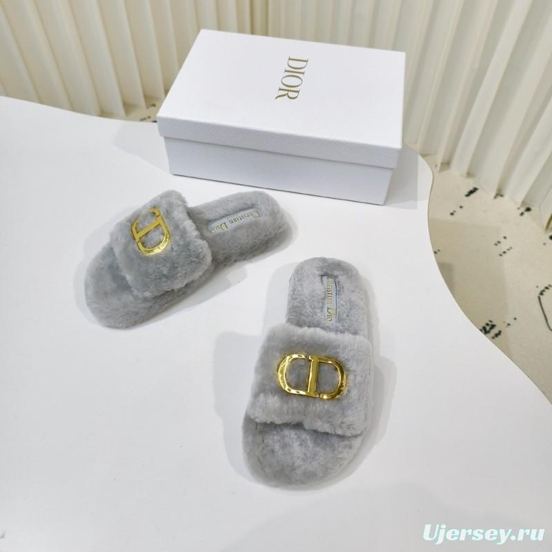 Dior Metal Buckle Wool Slippers Series - LY00280