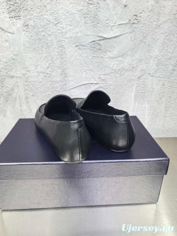 Prada Shuffle Monk Loafers Classic Retro Men's Leather Shoes - AS00380