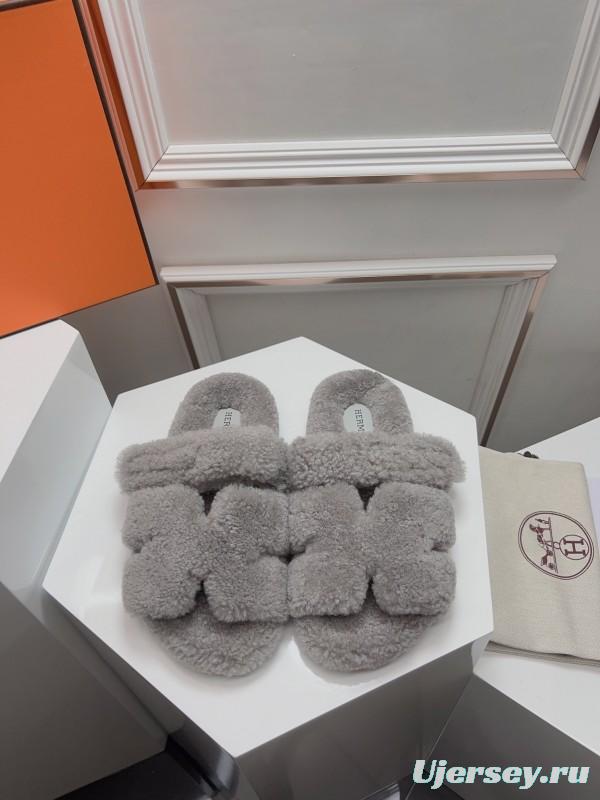 H Erijus Shoes 2025/SS Teddy Wool Slippers - LY00270