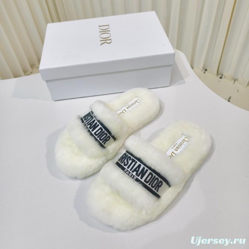 Dior Metal Buckle Wool Slippers Collection - LY00280