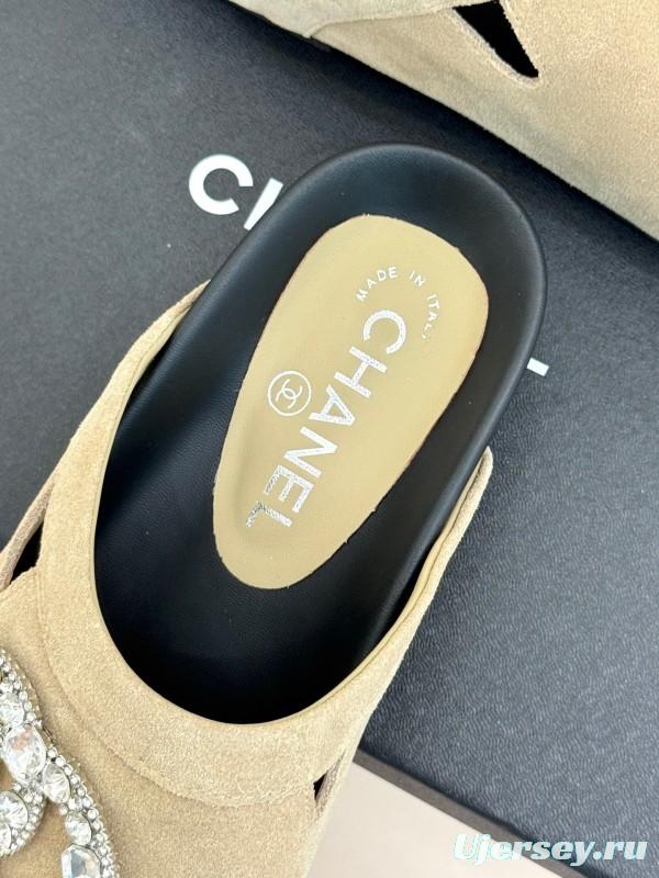 Chanel Classic CC Rhinestone Birkenstock Sandals - KFY00280
