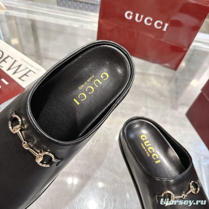 Gucci Camel Suede Horsebit Women's Barefoot Mules - LY00240