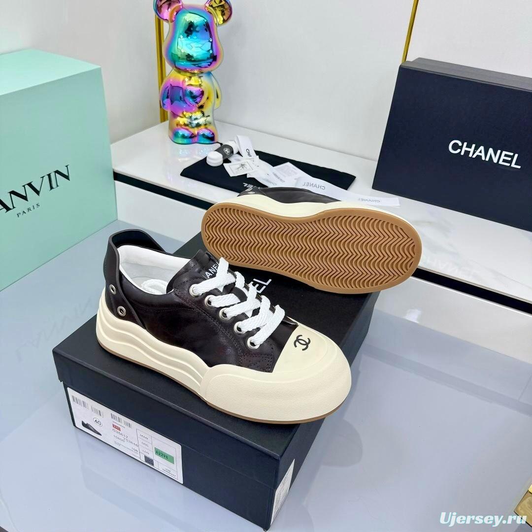 Chanel 2025 SS Panda Loafers Bread Shoes Original Calfskin - LY00320