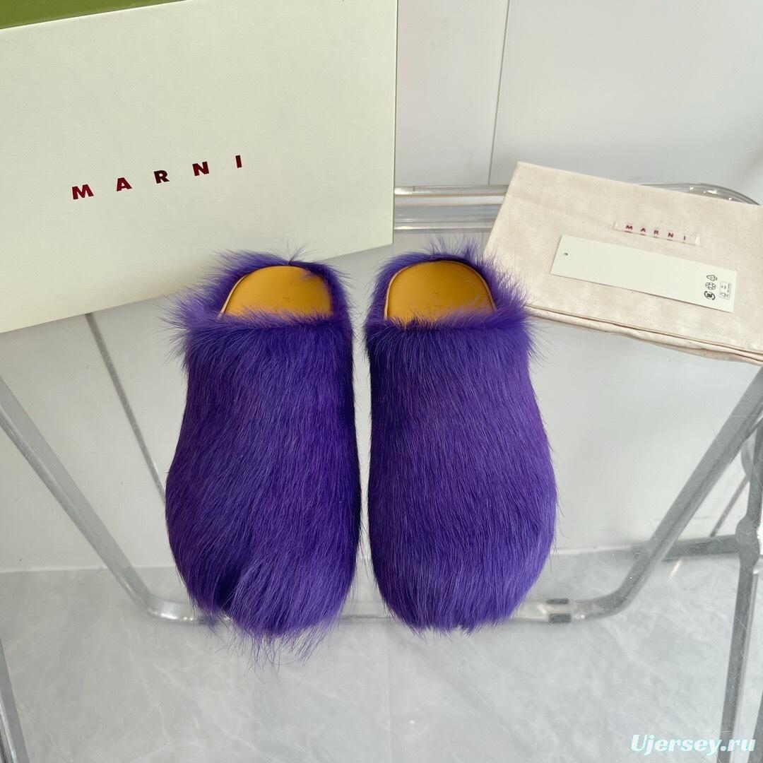 Marni 2025/SS Pony Hair Loafer Shoes - LY00