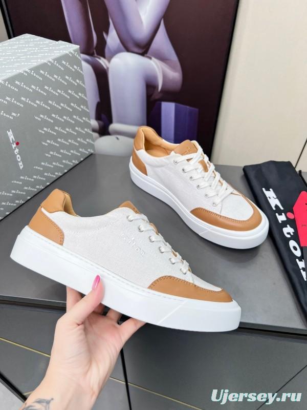 Kiton 2025 SS Tie-Detail Old Money Style Casual Men's Shoes - KFY00320