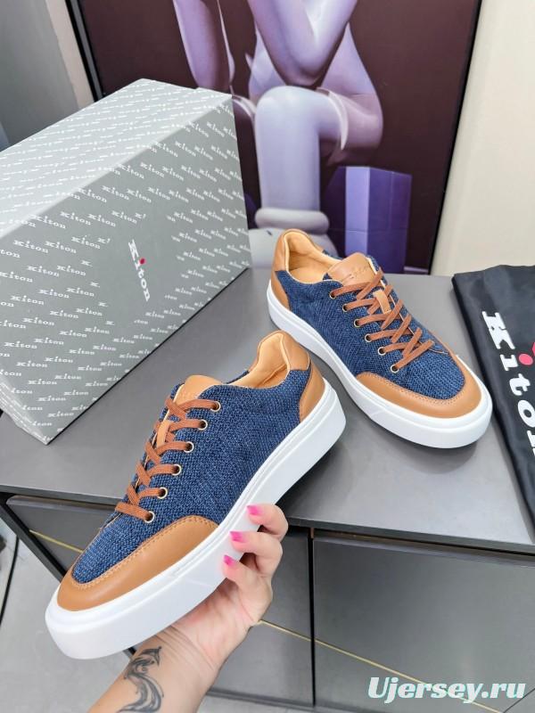 Kiton 2025/SS Tie-Detail Old Money Style Casual Men's Shoes - KFY00320