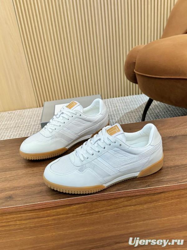 Tom Ford 2025 SS Casual Sneakers with Classic Color Blocking and Imported Leather Insole - AS00350